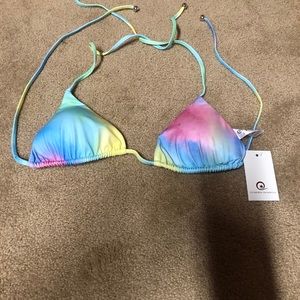 Plumeria Unicorn Let’s Get a Tan Bikini Top